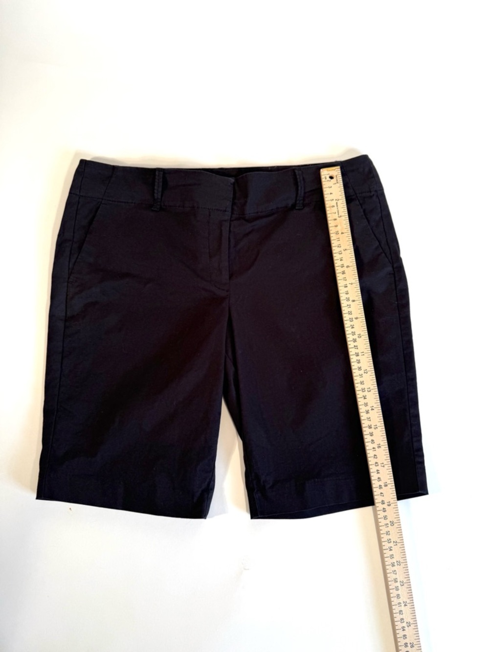 Ann Taylor Black Boardwalk Bermuda Shorts Quiet Luxury Minimalist Tailored Chic - Picture 4 of 9